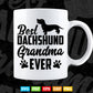 Best Dachshund Grandma Funny Wiener Dog Lover Doxie Svg Png Cut Files.