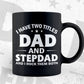 Best Dad and Stepdad Cute Fathers Day Gift from Wife Vector T-shirt Design in Ai Svg Png Cutting Printable Files