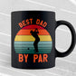 Best Dad By Par Daddy Father's Day Gifts Golf Lover Golfer Vintage Vector T-shirt Design in Ai Svg Png Cutting Printable Files