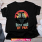 Best Dad by Par Disc Golf Retro Vintage Fathers Day t shirt tumbler Design Sublimation Png File