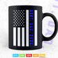Best Dad Ever American Flag Police Father's Day Svg Cricut Files.
