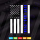 Best Dad Ever American Flag Police Father's Day Svg Cricut Files.