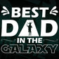 Best Dad In The Galaxy Funny Star Wars Kids Father's Day Editable Vector T-shirt Design in Ai Png Svg Files