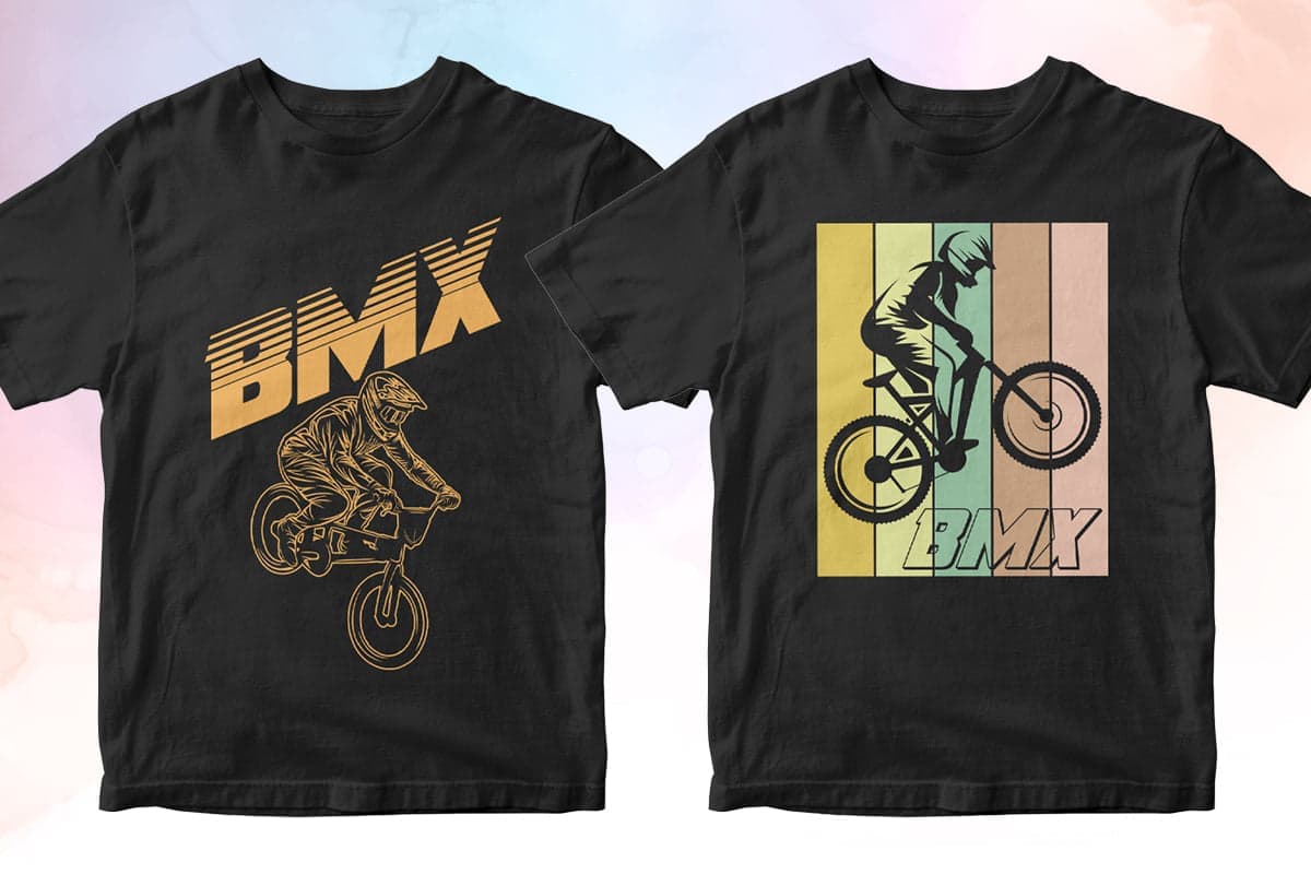 Bicycle 50 Editable T-shirt Designs Bundle Part 1