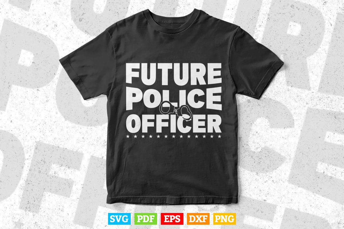 Big Boys' Future Police Officer Youth Svg Cricut Files.