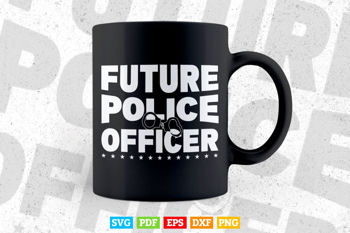 Big Boys' Future Police Officer Youth Svg Cricut Files.