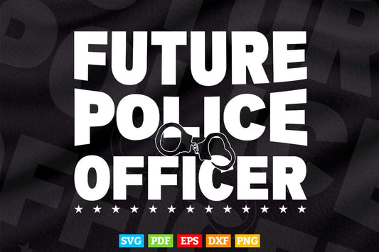 Big Boys' Future Police Officer Youth Svg Cricut Files.