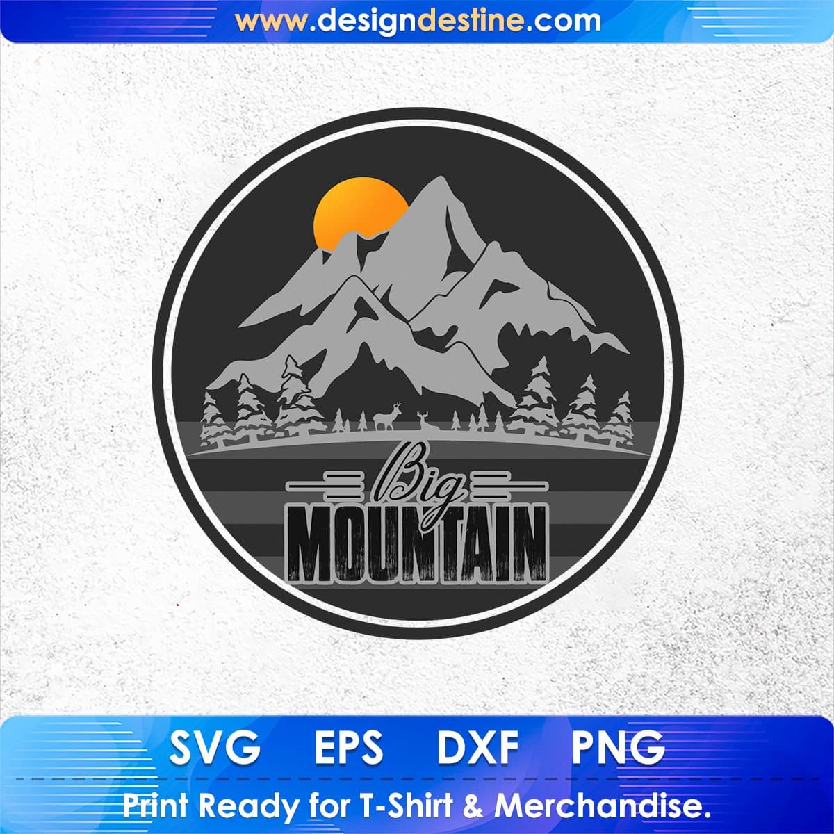 Big Mountain T shirt Design In Ai Svg Printable Files