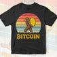 Bigfoot Holing Crypto Btc Bitcoin Vintage Editable Vector T-shirt Design in Ai Svg Files