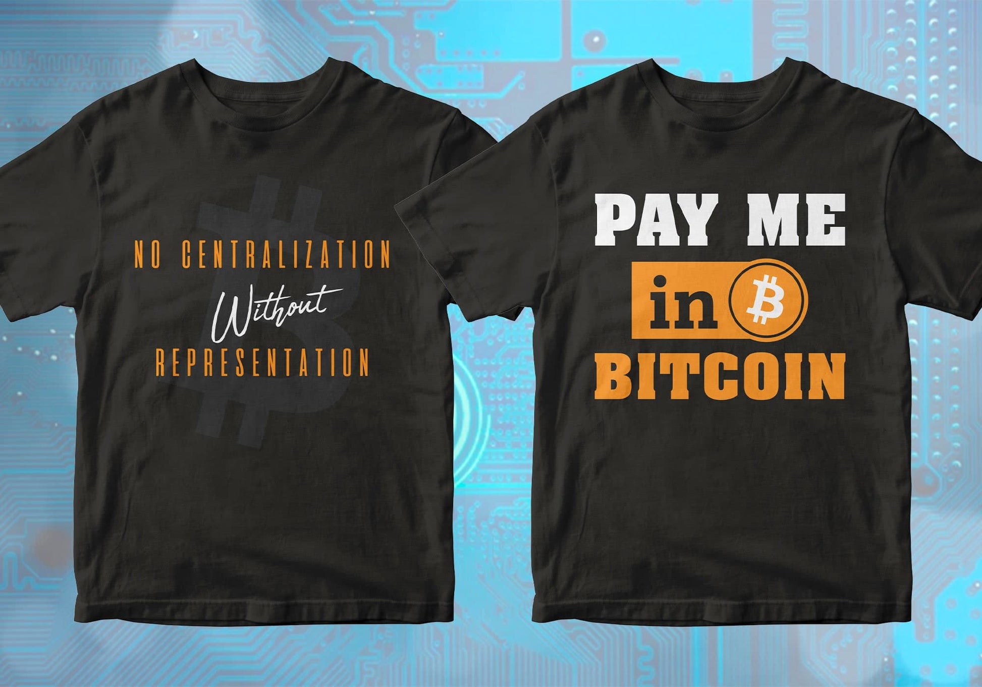Bitcoin Cryptocurrency Btc 100 Editable Vector T-shirt Designs Bundle Part 1