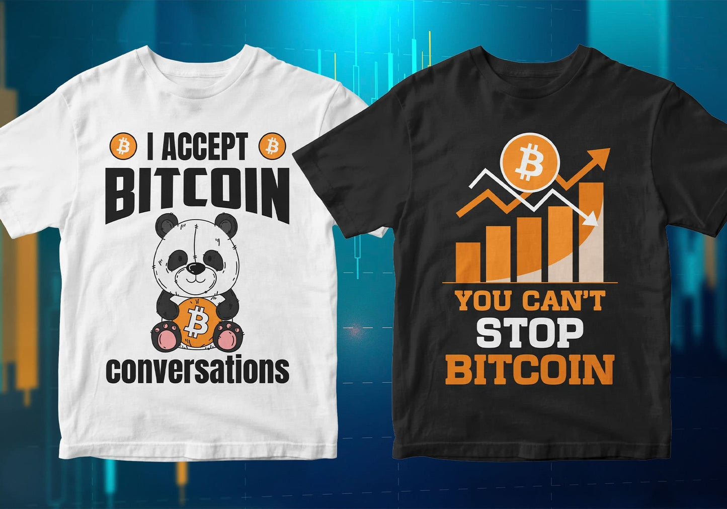 Bitcoin 50 Editable T-shirt Designs Bundle Part 2