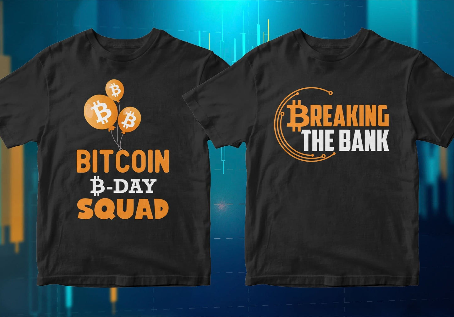 Bitcoin 50 Editable T-shirt Designs Bundle Part 2