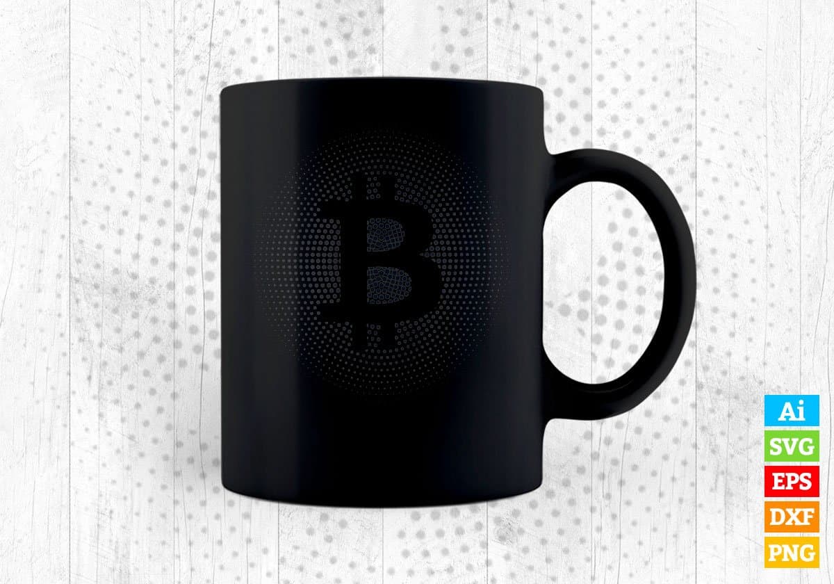 Bitcoin Logo Hodl Crypto Currency BTC Editable Vector T-shirt Design in Ai Svg Png Printable Files