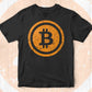 Bitcoin Logo Vintage Gold HODL Cryptocurrency Cool Editable Vector T-shirt Design in Ai Svg Png Printable Files