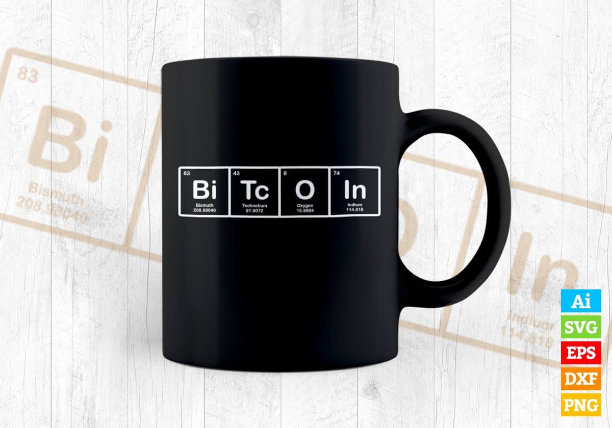 Bitcoin Periodic Table Crypto Editable Vector T-shirt Design Svg Png ...