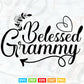 Blessed Grammy Mother's Day Svg Png Cut Files.