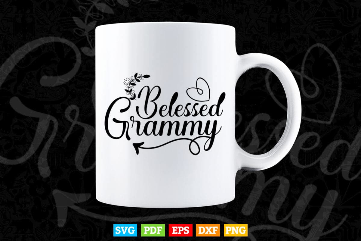 Blessed Grammy Mother's Day Svg Png Cut Files.