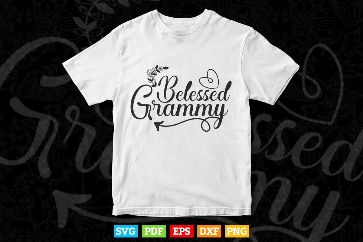 Blessed Grammy Mother's Day Svg Png Cut Files.