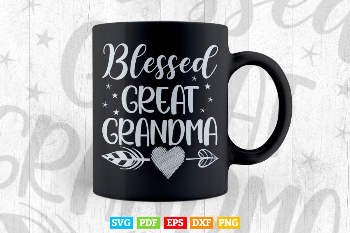 Blessed Great Grandma Mother's Day Svg Png Cut Files.