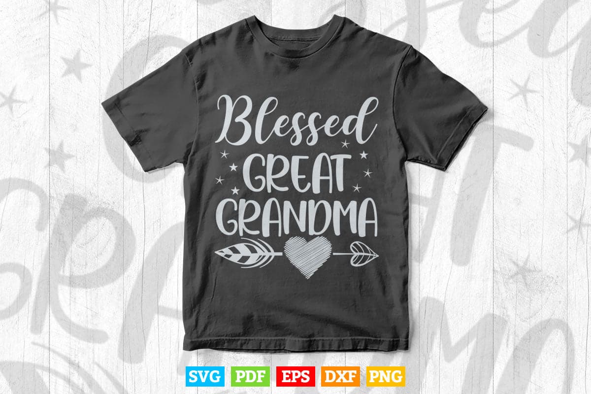Blessed Great Grandma Mother's Day Svg Png Cut Files.
