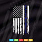 Blue Crimes Matter Anti-Police State USA Flag Svg Digital Files.