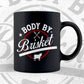 Body By Brisket Backyard Cookout BBQ Grill Editable Vector T shirt Design in Ai Png Svg Files.