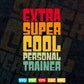 Bodybuilding Exercise & Fitness Retro Personal Trainer Svg Png Cut Files.