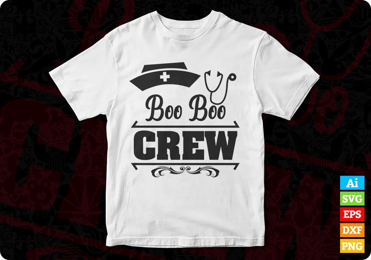 Boo Boo Crew Halloween T shirt Design In Svg Png Cutting Printable Files