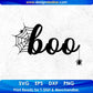 Boo Spider Halloween T shirt Design In Svg Cutting Printable Files