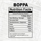 Boppa Nutrition Facts Father's Day Editable Vector T-shirt Design in Ai Svg Files