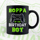 Boppa Of The Birthday Boy With Video Gamer Editable Vector T-shirt Design in Ai Svg Files
