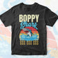 Boppy Shark Father's Day Vintage Editable Vector T-shirt Design in Ai Svg Png Files