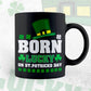Born Lucky On St Patrick's Day Editable Vector T-shirt Design in Ai Svg Png Files