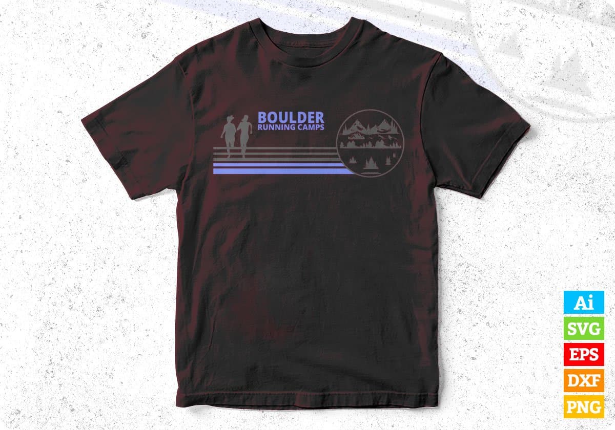 Boulder Running Camps T shirt Design In Svg Png Cutting Printable Files