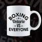 Boxing Ontario vs Everyone Vector T-shirt Design in Ai Svg Png Files
