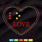 Braille Dots Makes Love Read With No Touch For Awareness Day Svg Png Files.