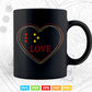 Braille Dots Makes Love Read With No Touch For Awareness Day Svg Png Files.