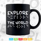 Braille Explore the World Inspirational Blind Svg T shirt Design.