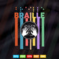 Braille Retro Colors Spell Out Braille Dots Artist Svg Png Files.
