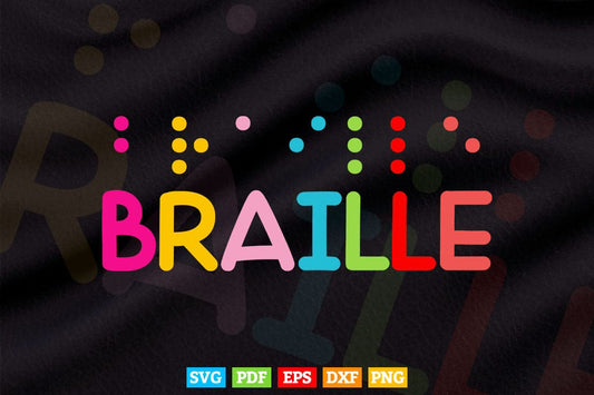 Braille Retro Colors Spell Out Braille Dots Svg Png Files.