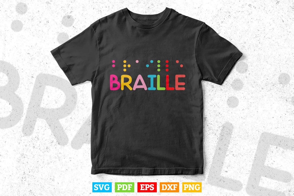 Braille Retro Colors Spell Out Braille Dots Svg Png Files.