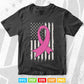 Breast Cancer Police American Flag Pink Ribbon Fighter Svg Digital Files.