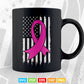 Breast Cancer Police American Flag Pink Ribbon Fighter Svg Digital Files.