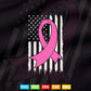 Breast Cancer Police American Flag Pink Ribbon Fighter Svg Digital Files.