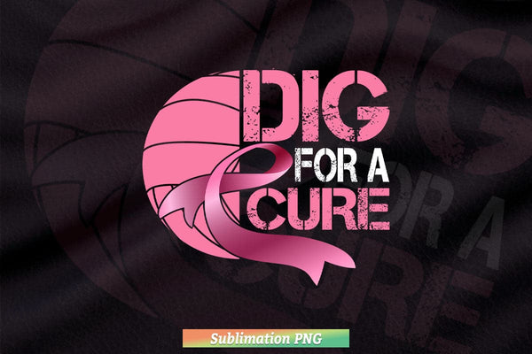 Breast Cancer Volleyball Svg, Pink Volleyball with Ribbon