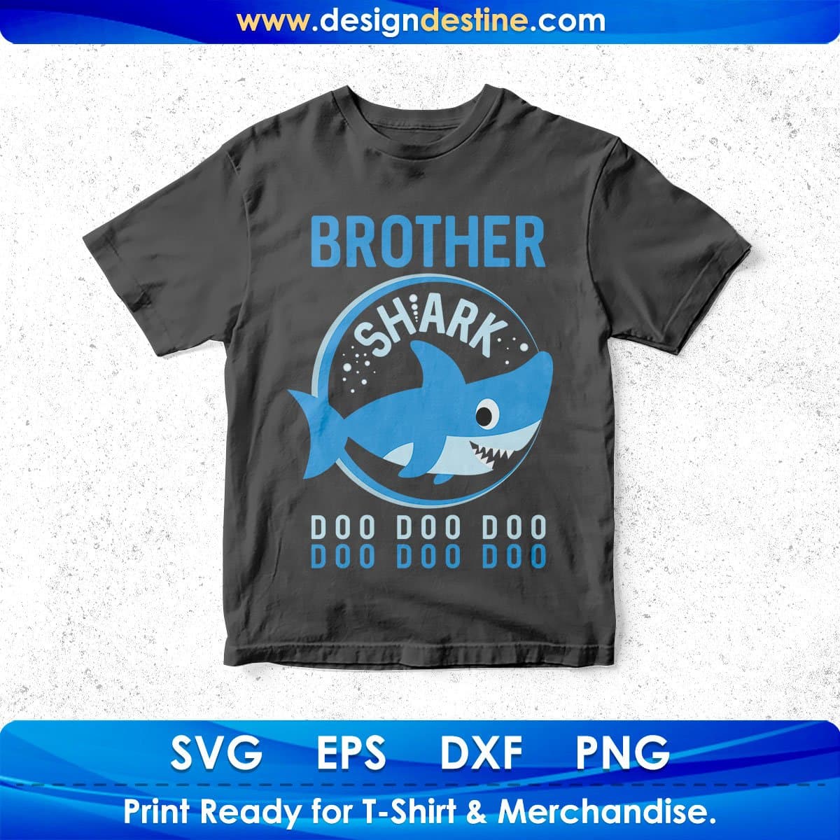 Brother Shark T shirt Design In Png Svg Cutting Printable Files