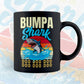 Bumpa Shark Father's Day Vintage Editable Vector T-shirt Design in Ai Svg Png Files