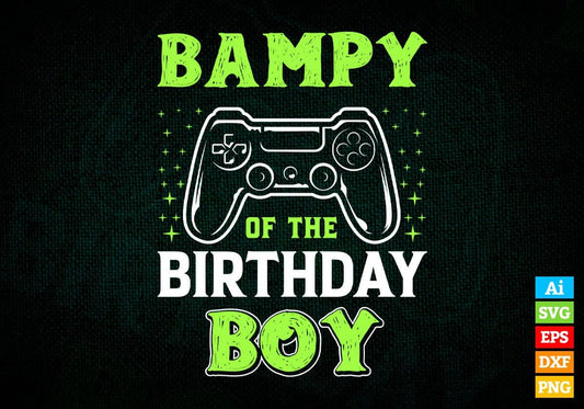 Bumpy Of The Birthday Boy With Video Gamer Editable Vector T-shirt Design in Ai Svg Files