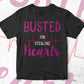 Busted For Stealing Hearts valentine's Day Editable Vector T-shirt Design in Ai Svg Png Files