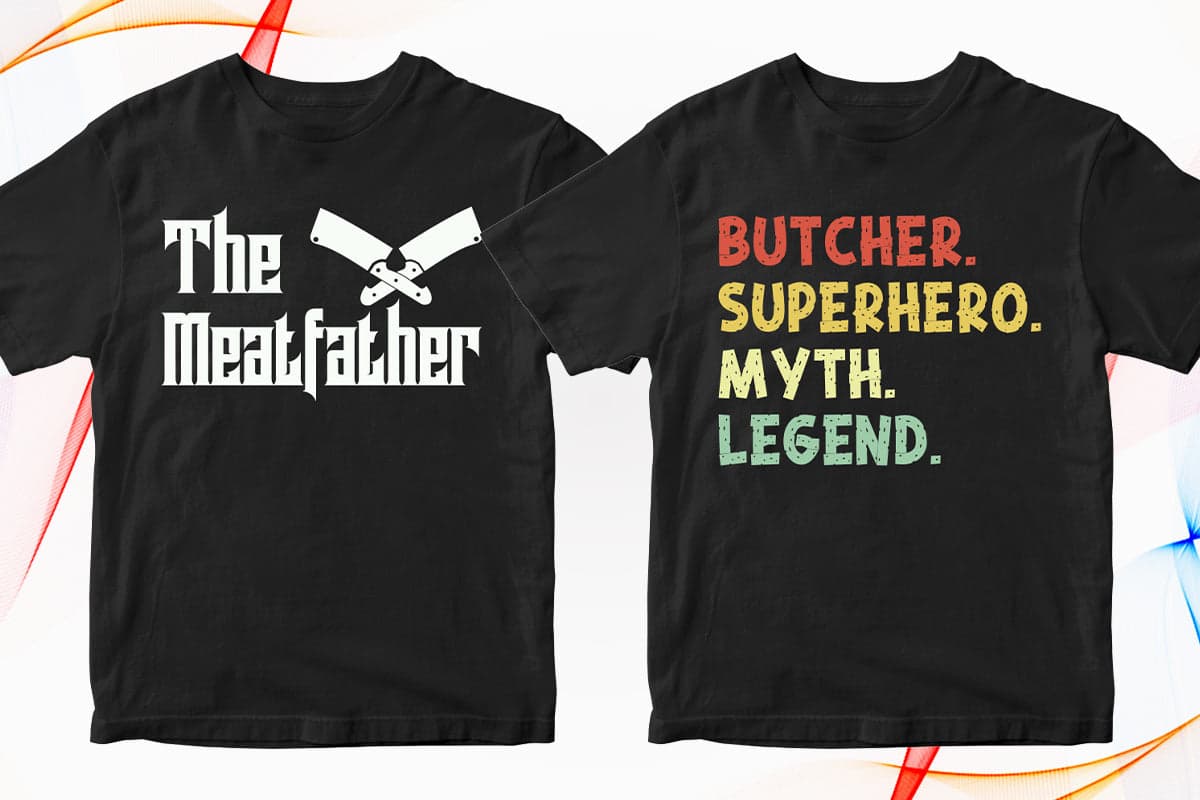 the meatfather, butcher superhero myth legend, butcher shirt, butcher t shirt, butcher clothes, butcher apparel